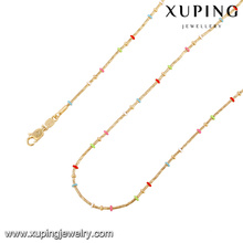 43079 xuping charm new colorful artificial gold long chain imitation necklace